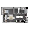 0 Bedroom, 1 Bathroom 631 SF